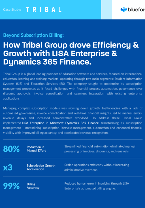 How Tribal Group drove Efficiency & Growth with LISA Enterprise & Dynamics 365 Finance How Tribal Group drove Efficiency & Growth with LISA Enterprise & Dynamics 365 Finance